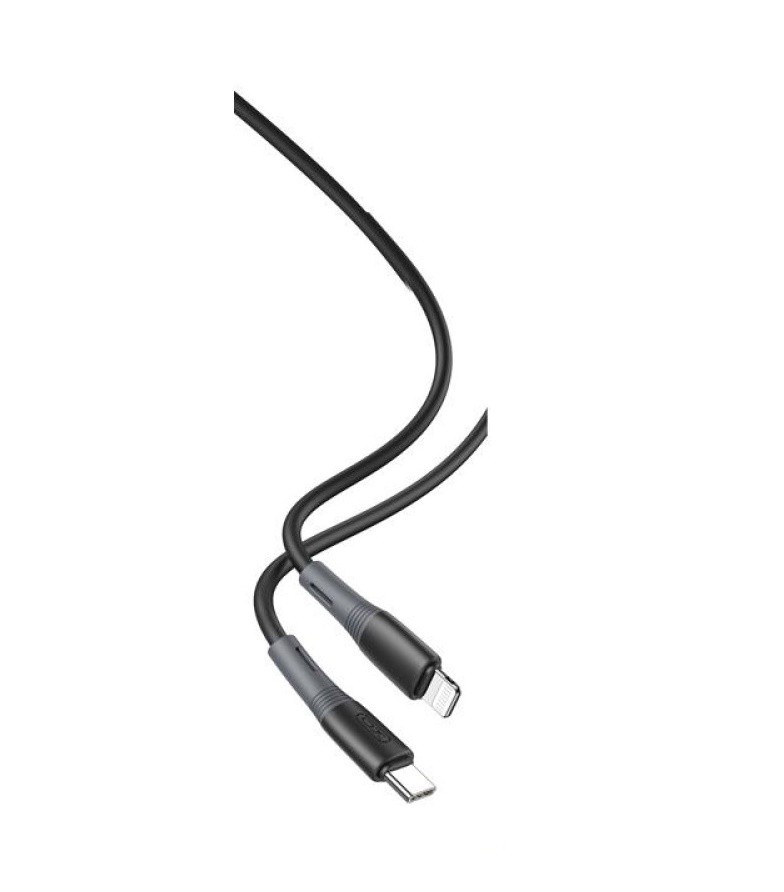 Кабель XO NB-Q226B 60W Type-C to Type-C silicone two-color чорний-1