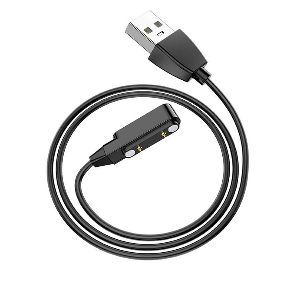USB Кабель (магнітний) для  HOCO Y10 Smart Watch Black-2