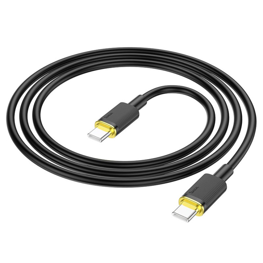 Зарядний шнур TYPE-C to TYPE-C Hoco U109 100W 1.2m (Чорний)-1