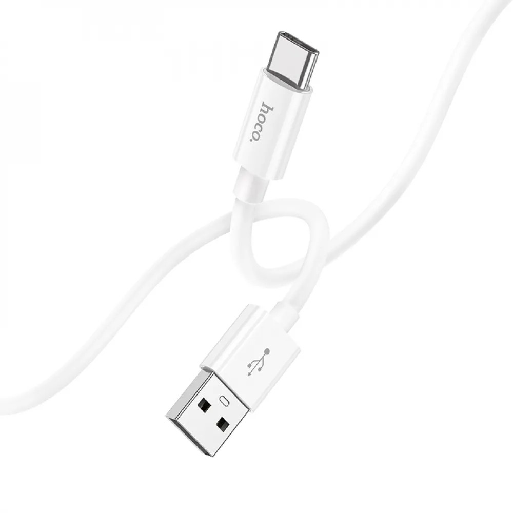 Зарядний шнур TYPE-C to TYPE-C  Hoco X87 Magic silicone (Білий)-1