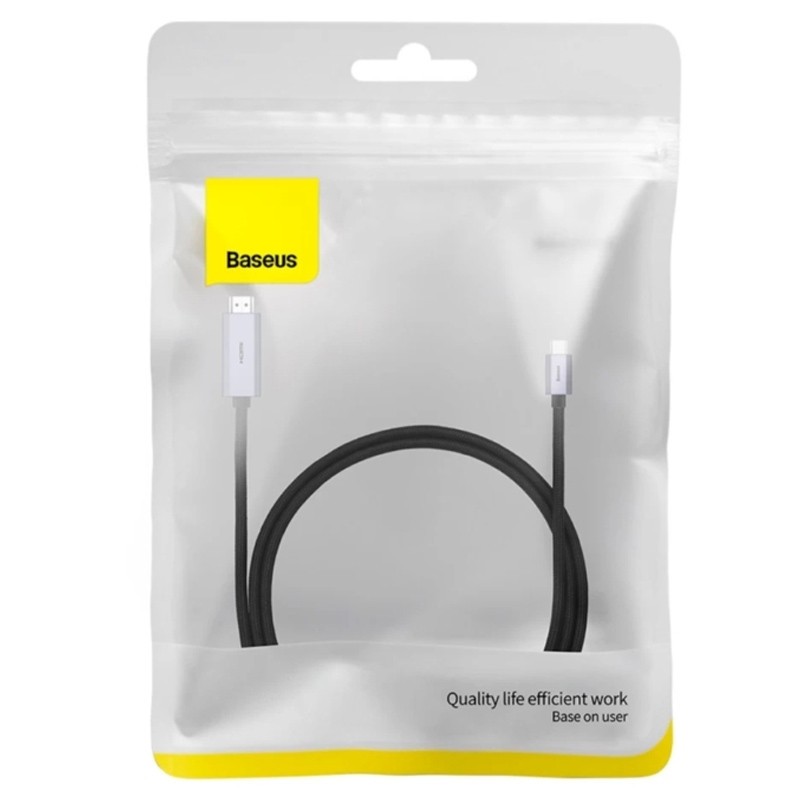 Кабель Baseus Type-C to HDMI 4K (Чорний)-0