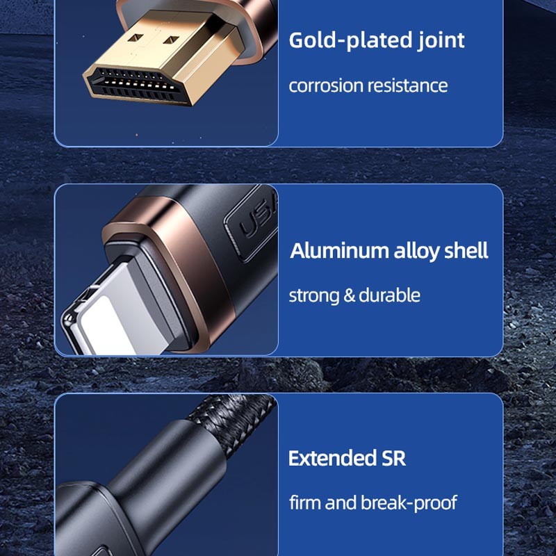 Кабель Usams US-SJ509 U70 Lightning to HDMI HD (2m)-1