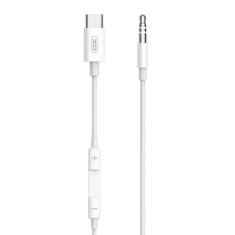 AUX  XO NB-R192B Type-C to 3.5mm 1m (Білий)-1