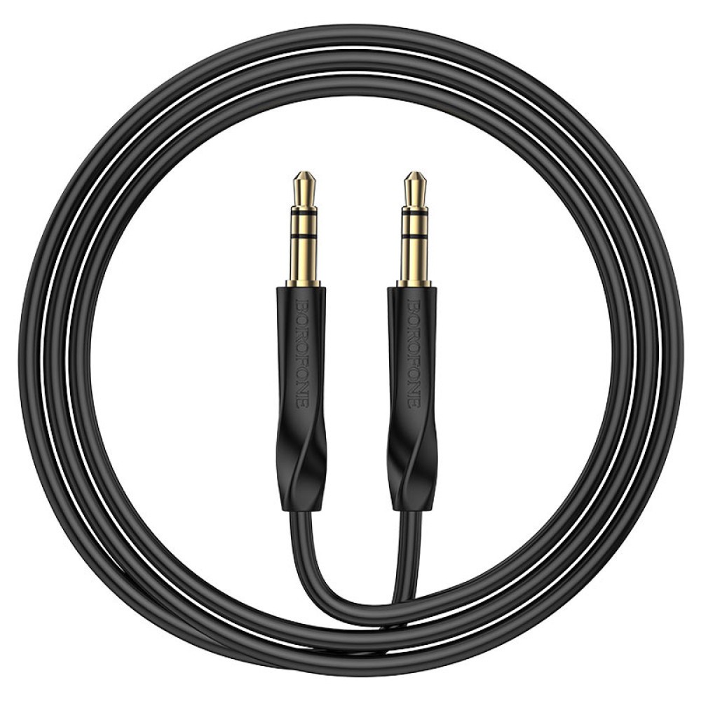 AUX Borofone BL16 Clear sound audio cable 3.5мм to 3.5мм (Чорний)-1