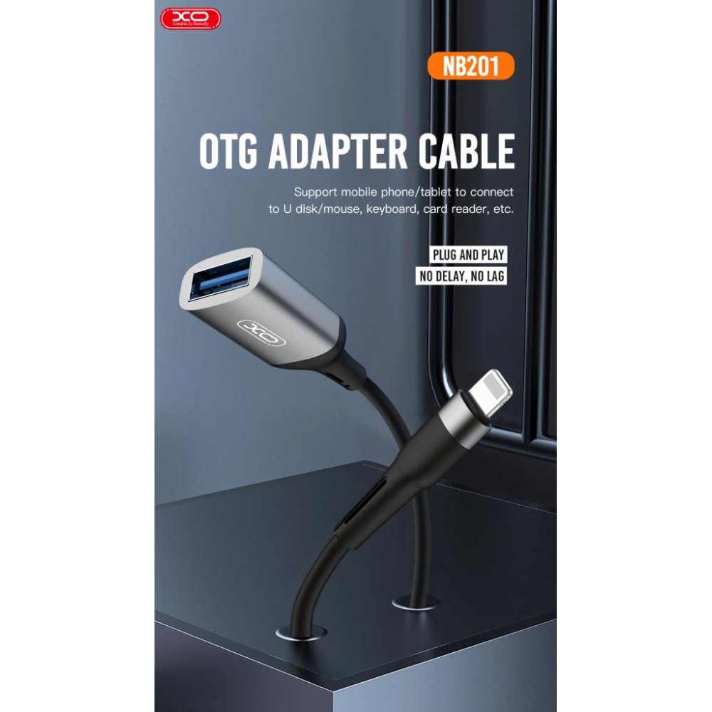 Перехідник  OTG Lightning to USB OTG (Срібний)-2