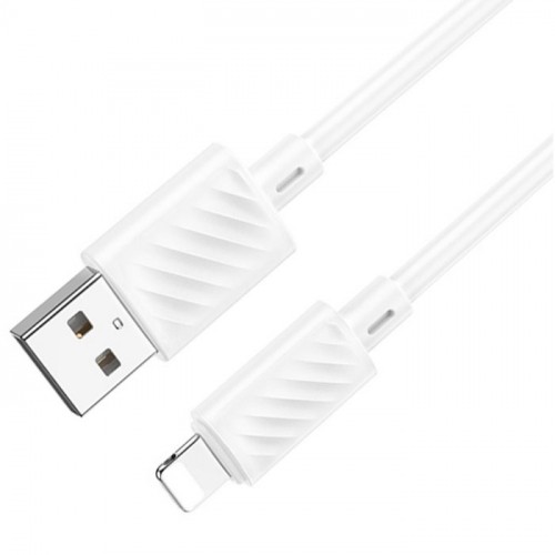 Зарядний шнур Hoco X88 Gratified charging data cable для Lightning 2,4A 1m White-1