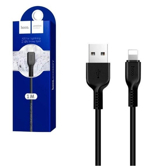 USB cable HOCO X20 Lightning (1m) чорний-0