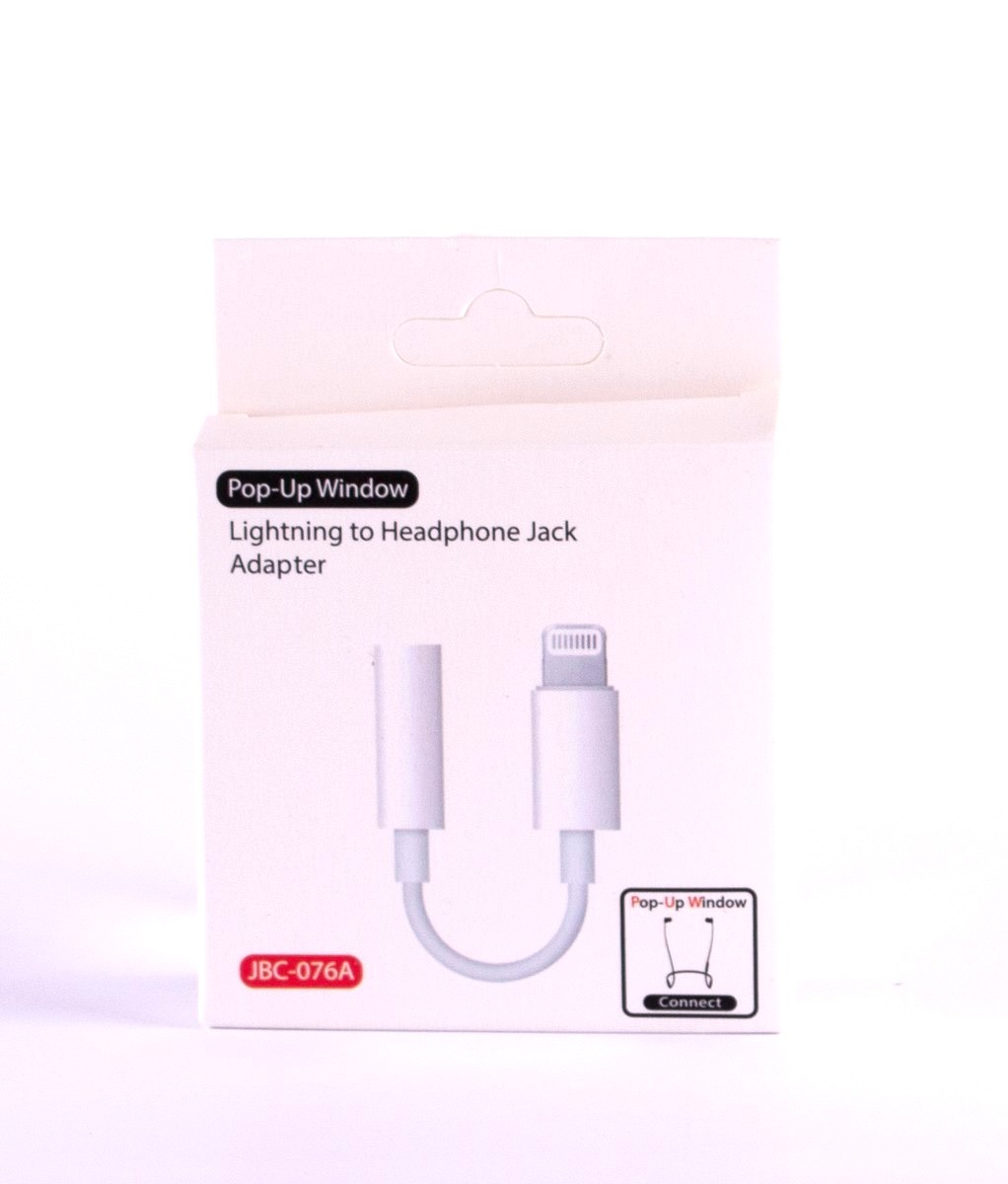 Перехідник аудіо Lightning - 3.5mm (JH-002/JBC-076A) білий-0