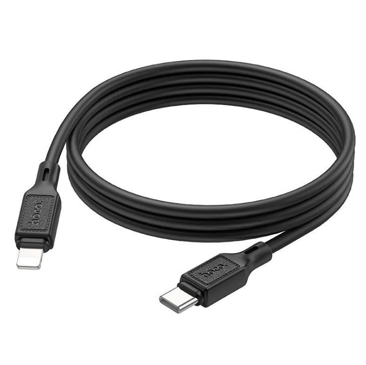 Кабель HOCO X90 charging data cable Type-C  to Lightning 3A/ PD20W 1m Чорний-1