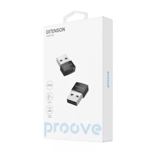 Перехідник OTG Proove Extension Type-C to USB (black)-0