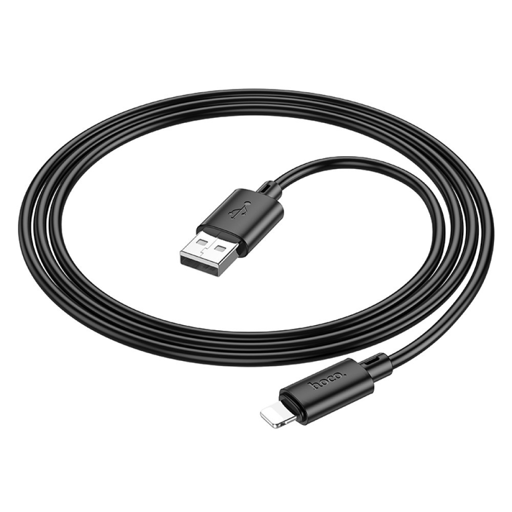 Зарядний шнур Hoco X88 Gratified charging data cable для Lightning 2,4A 1m Black-2