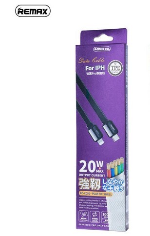 Кабель Remax RC-C050 Type-C to Lightning Platinum Pro Series FC PD 20W 1 m (Чорний)-0