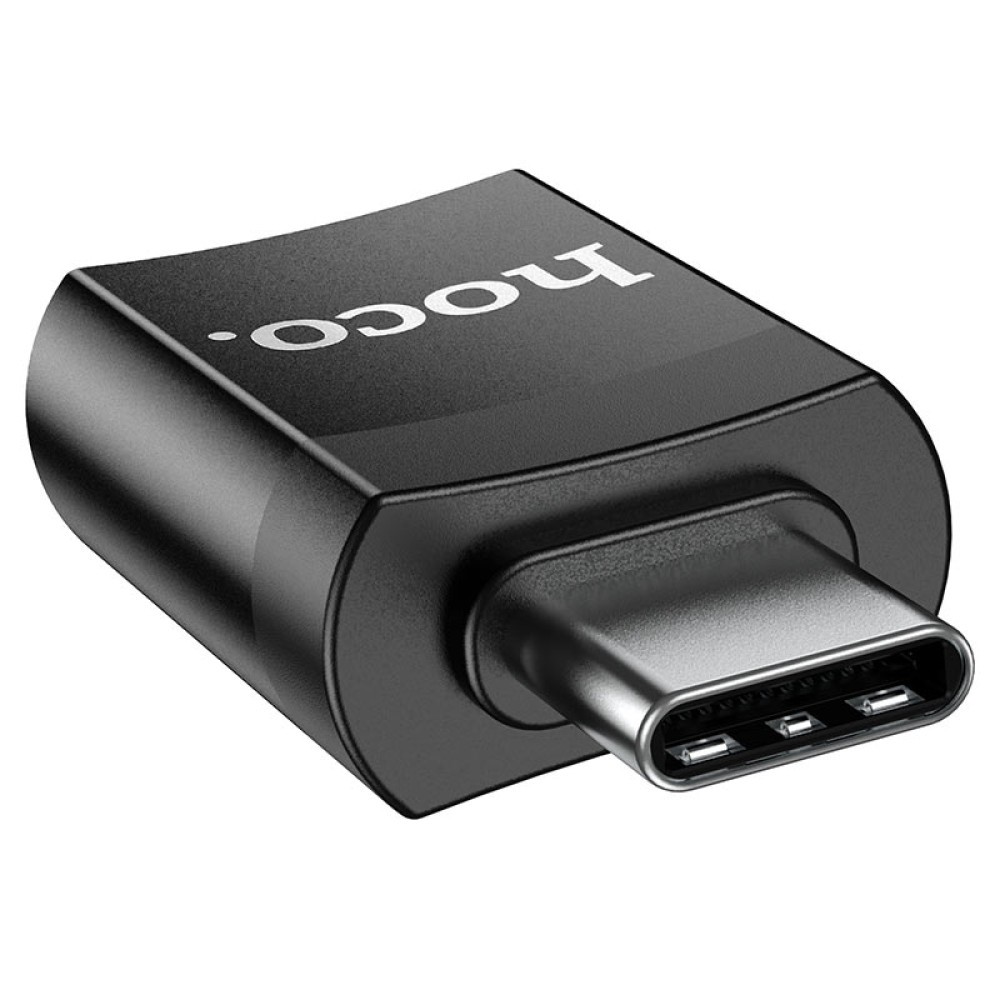 Перехідник Hoco UA17 TYPE-C  to USB converter Black-1