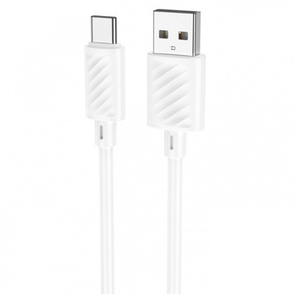 Зарядний шнур Hoco X88 Gratified charging data cable для Type-C 3A 1m  White-1