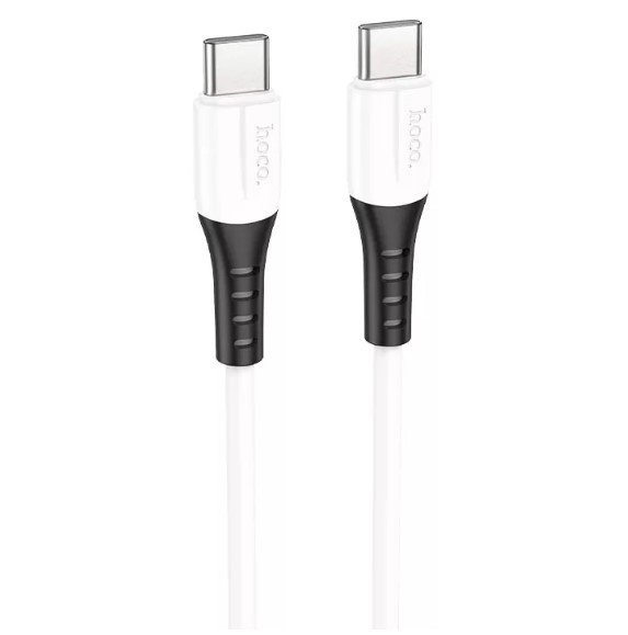 HOCO X82 Type-C/Type-C silicone cable 60W Білий-1