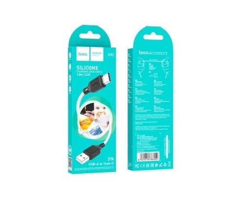 USB cable HOCO X90 Type-C silicone cable (1m) білий-0
