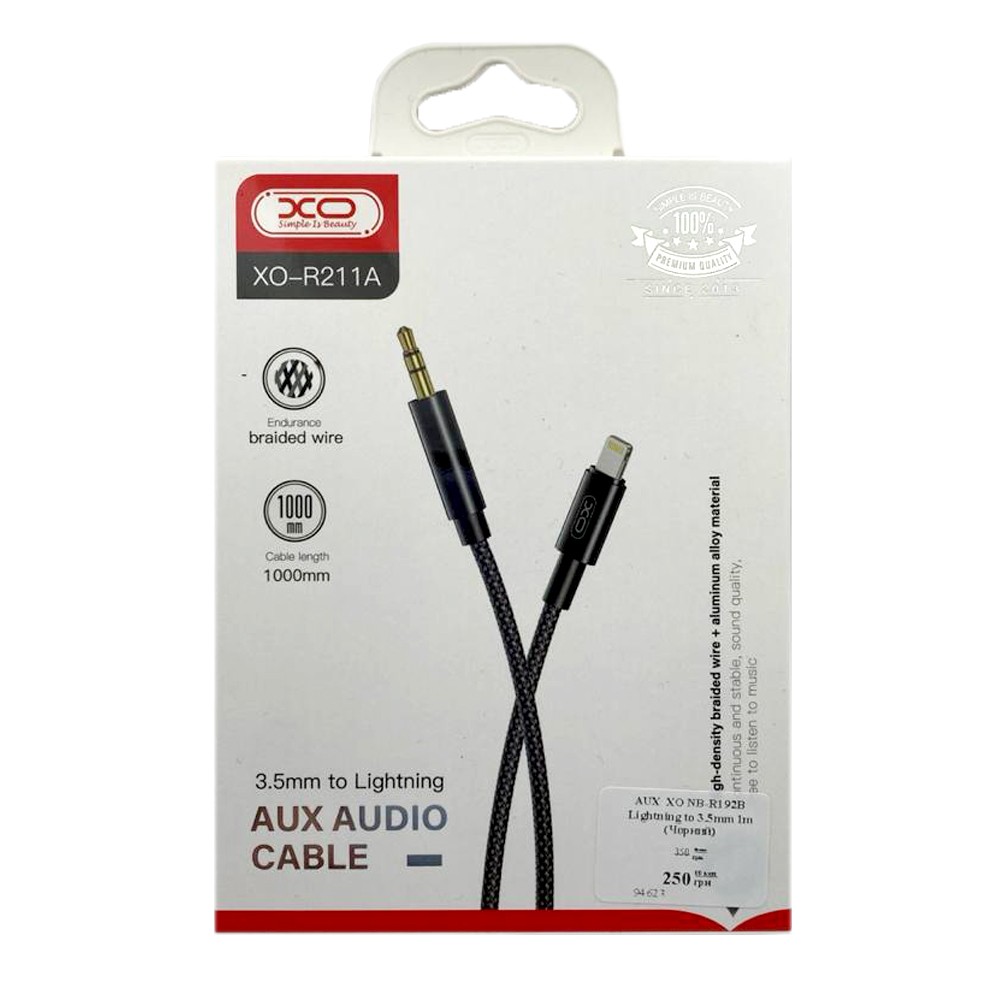 AUX  Lightning to 3.5mm 1m (Чорний)-0