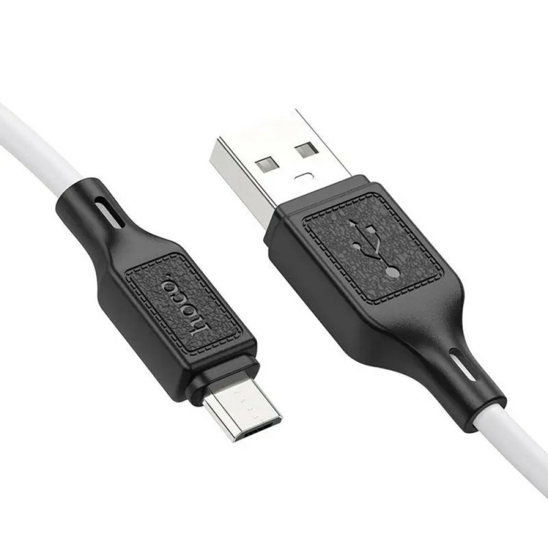 USB cable HOCO X90 Micro silicone cable (1m) білий-1
