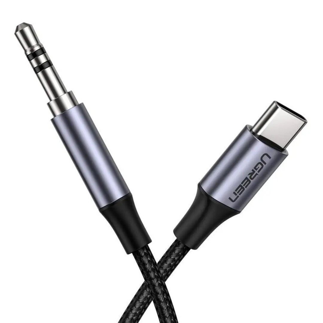UGREEN AV143 Round Type-C to 3.5mm 1m (Deep gray)-0
