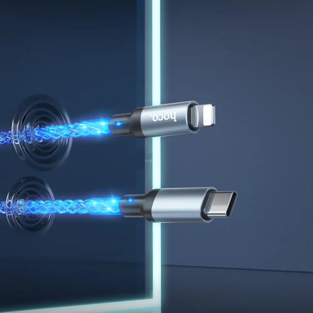 Кабель HOCO U112 Shine Type-C to Lightning сірий-2