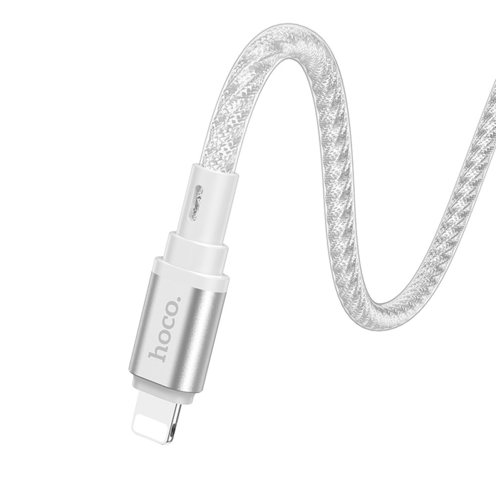 Кабель Hoco X98 Crystal ice Type-C to Lightning 20W Сріблястий-1
