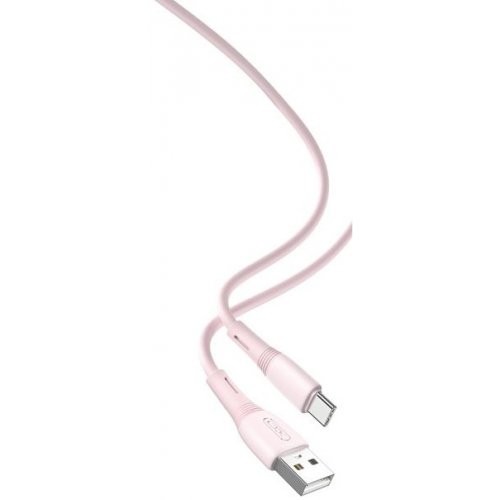 USB Кабель XO NB225 Type-C Silicone Two-Color 2.4A 1.0m Pink-0