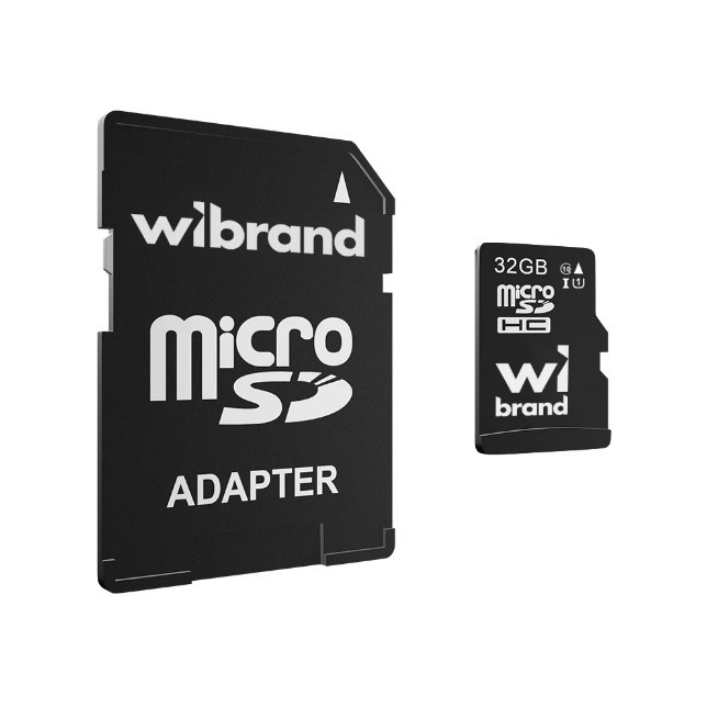 Карта пам`яті microSDHC (UHS-1) Wibrand 32Gb class 10 (adapter SD)-1
