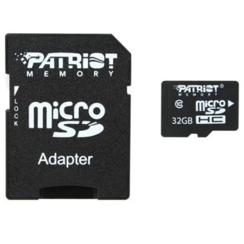 Карта пам`яті microSDHC (UHS-1) Patriot LX Series 32Gb class 10 (adapter SD)-0