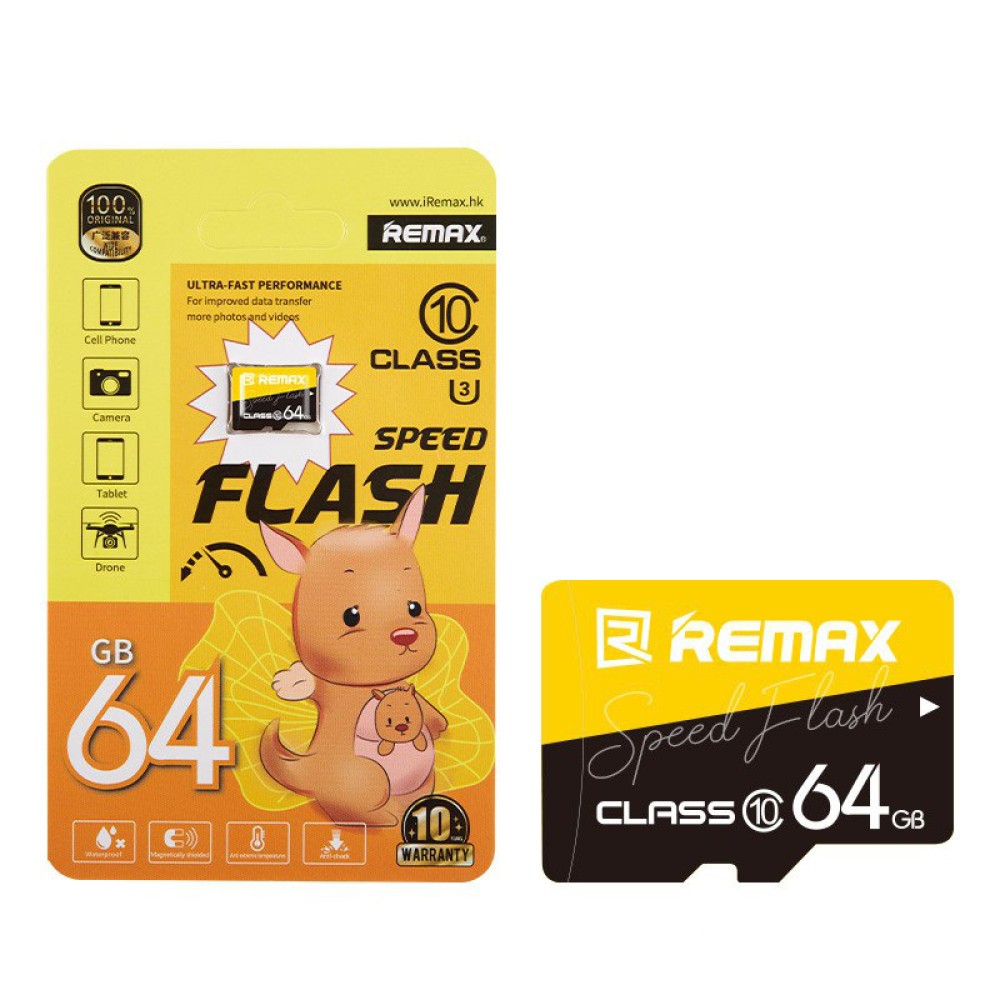 Карта пам`яті Remax MicroSD 64Gb Class 10 Speed Flash  без адаптера-1