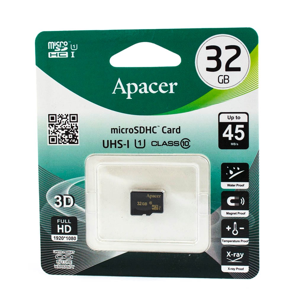 Карта пам`яти Apacer 32Gb Class 10 (Card only)-0