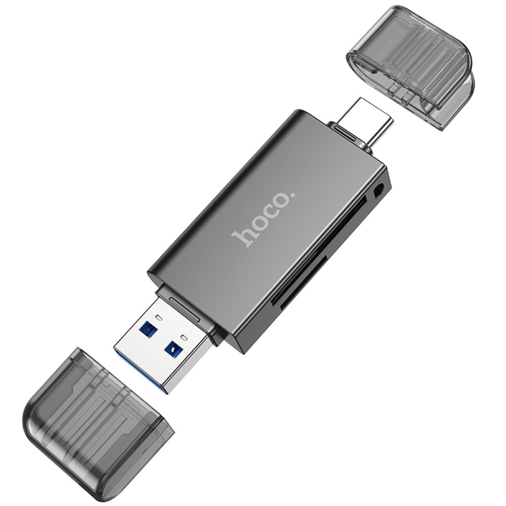 Card Reader Hoco HB39 USB/Type-C 3.0 high-speed сірий-1