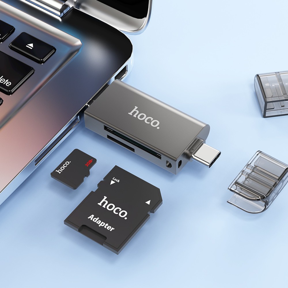 Card Reader Hoco HB39 USB/Type-C 3.0 high-speed сірий-3