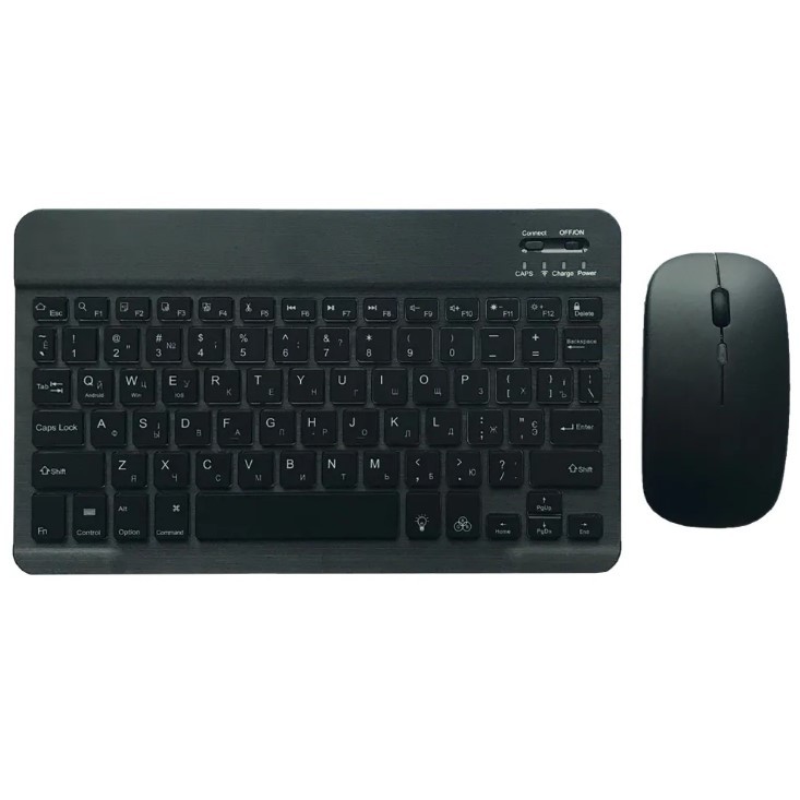 Бездротова клавіатура RGB (UKR) + Мишка Bluetooth  ( Комплект 2в1) Black-0