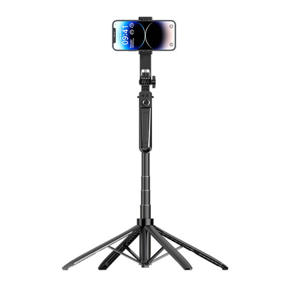 Монопод A17 Long на штативі 1.8 m Bluetooth (360° Rotating Pan Tilt) (Чорний)-1