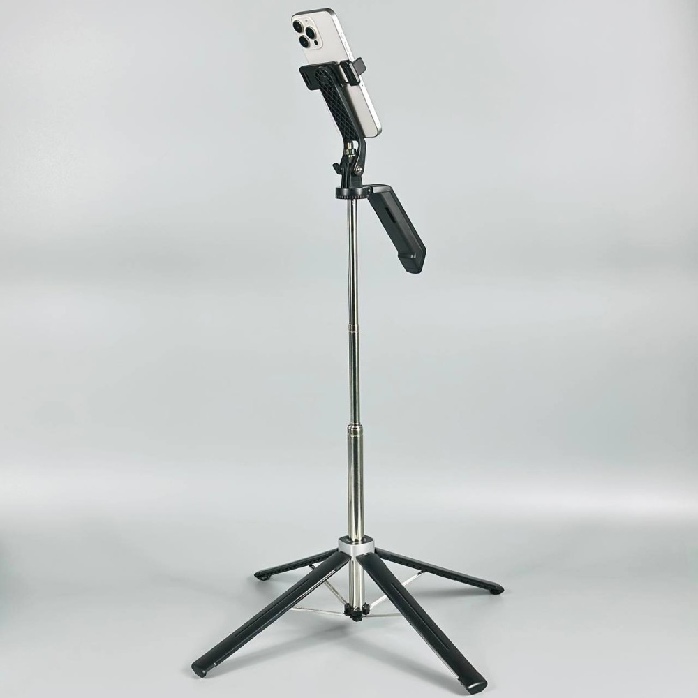 Монопод P18 Click Pop-Up на штативі 1.8m Bluetooth (360° Rotating Pan Tilt) (Чорний)-3
