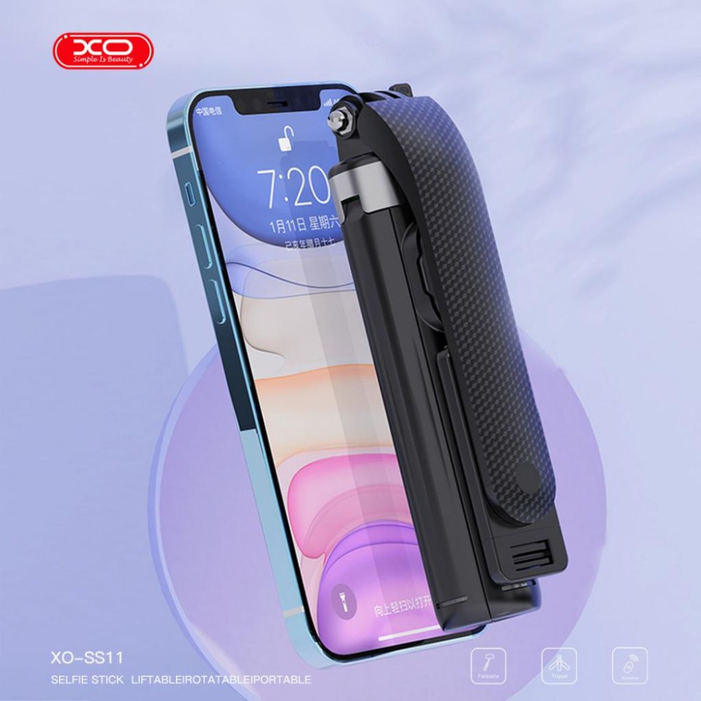 Монопод XO SS11 Bluetooth 100 см (Чорний)-3