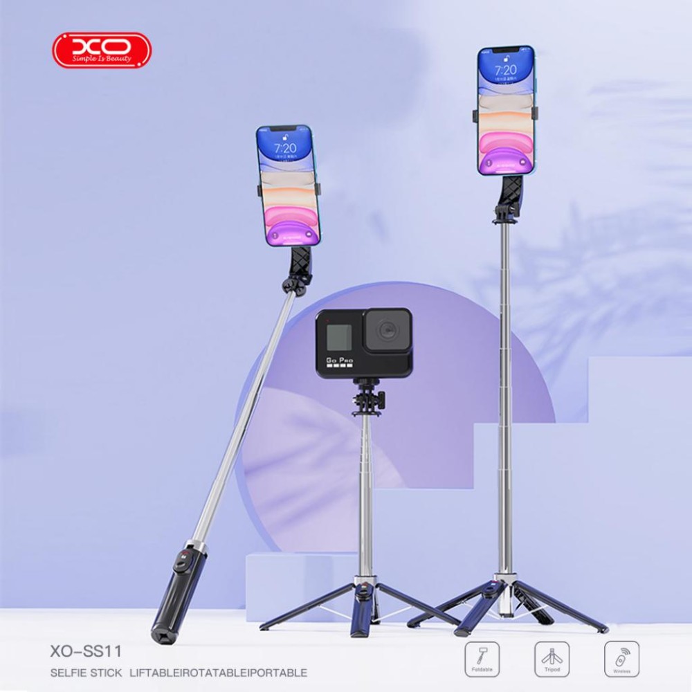 Монопод XO SS11 Bluetooth 100 см (Чорний)-4