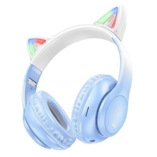 Бездротові навушники Hoco EW42 Cat ears Bluetooth (Блакитний)-1