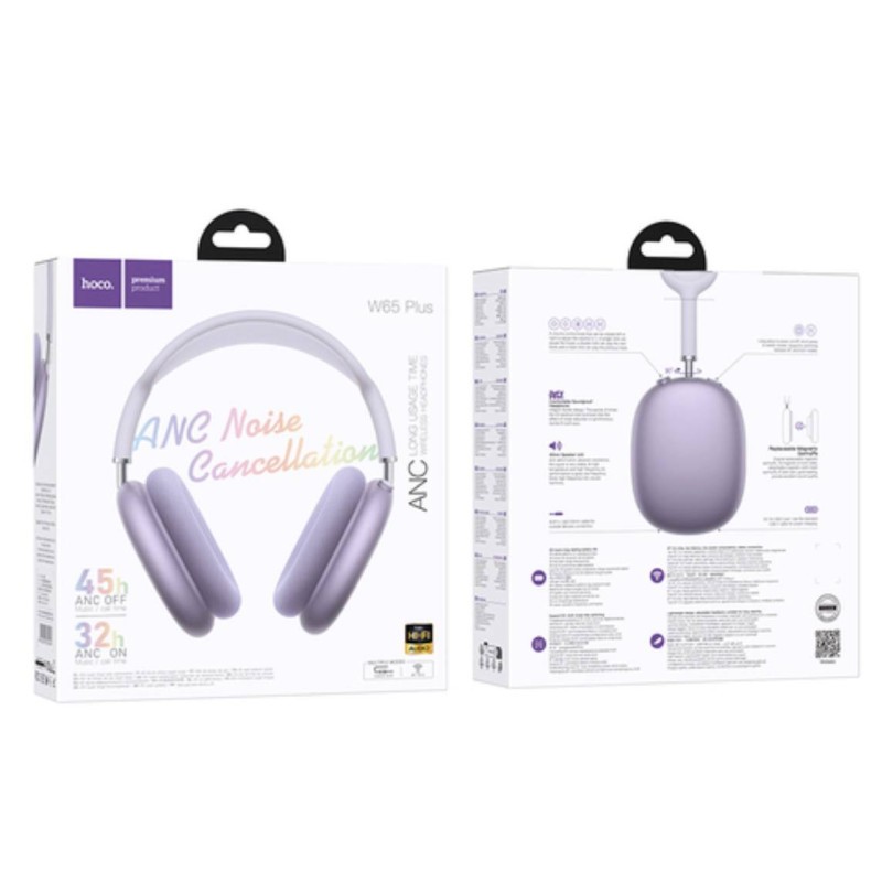 Навушники Bluetooth Hoco W65 Happy бездротові Purple-0