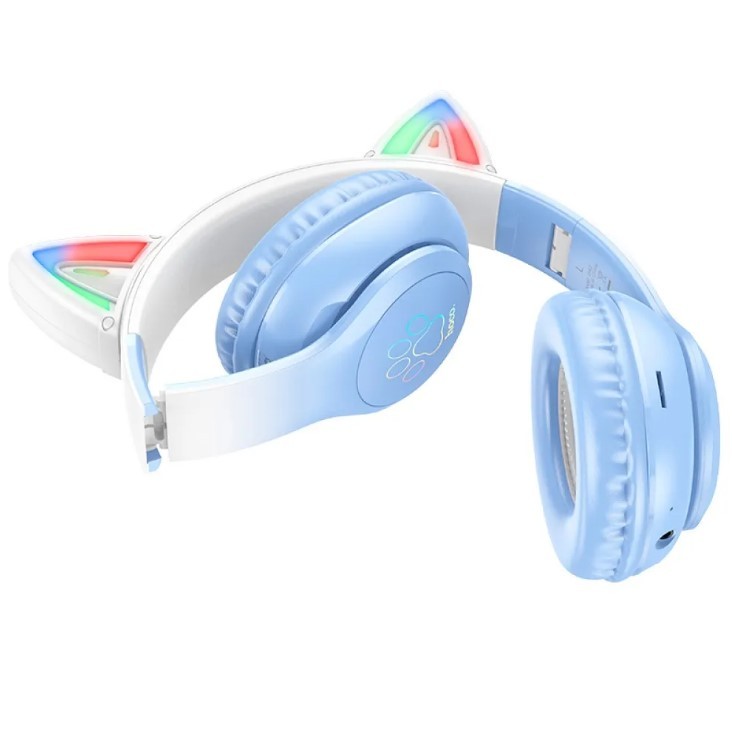 Навушники накладні HOCO W42 Cat Ears Crystal Blue-2
