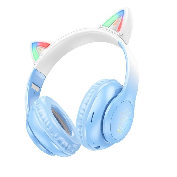 Навушники накладні HOCO W42 Cat Ears Crystal Blue-1