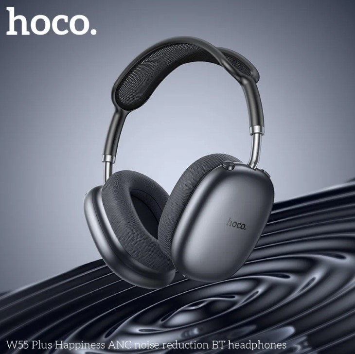 Бездротові навушники Hoco W55 Plus Happiness ANC Чорні-2