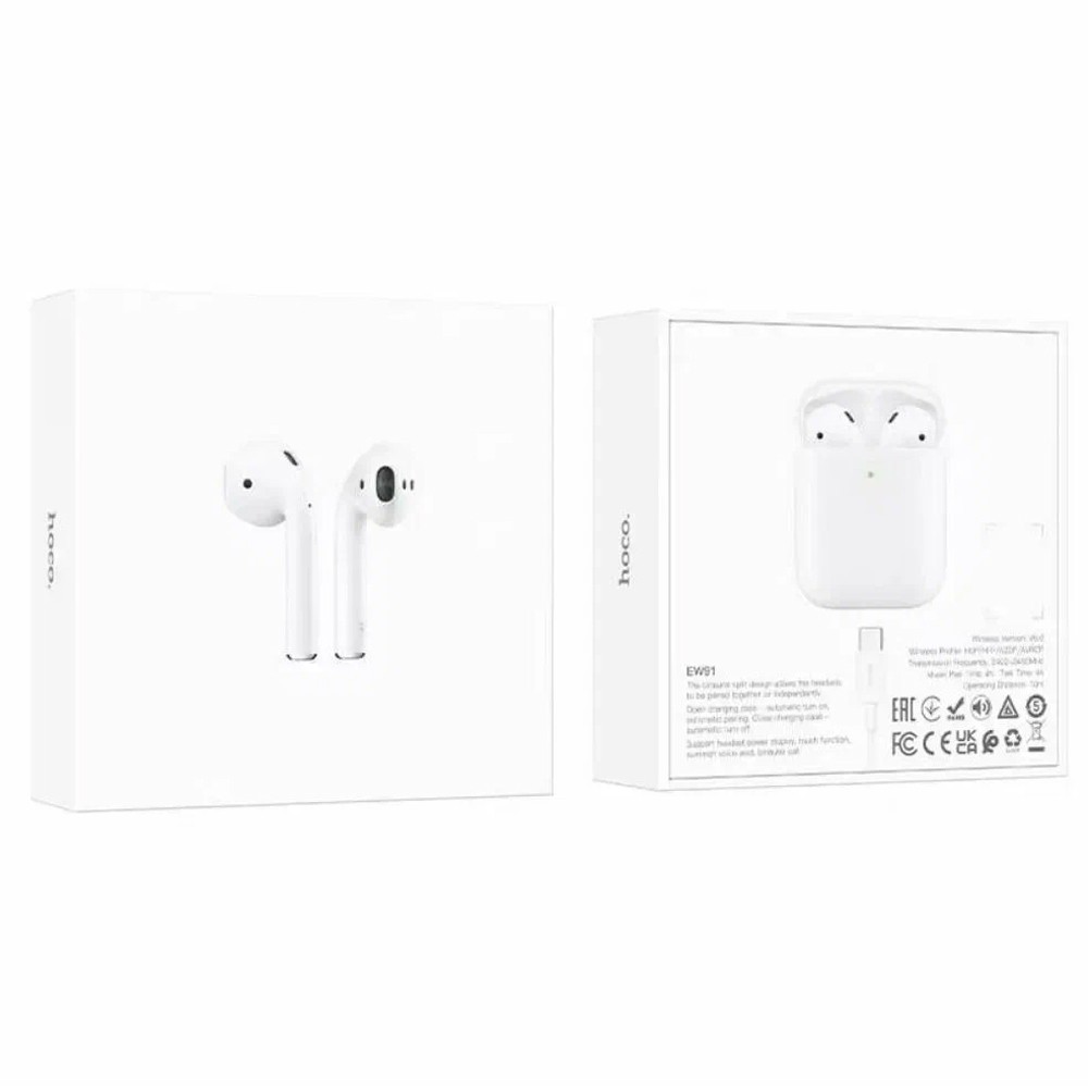 Навушники Bluetooth Hoco EW91 True wireless stereo headset White-0