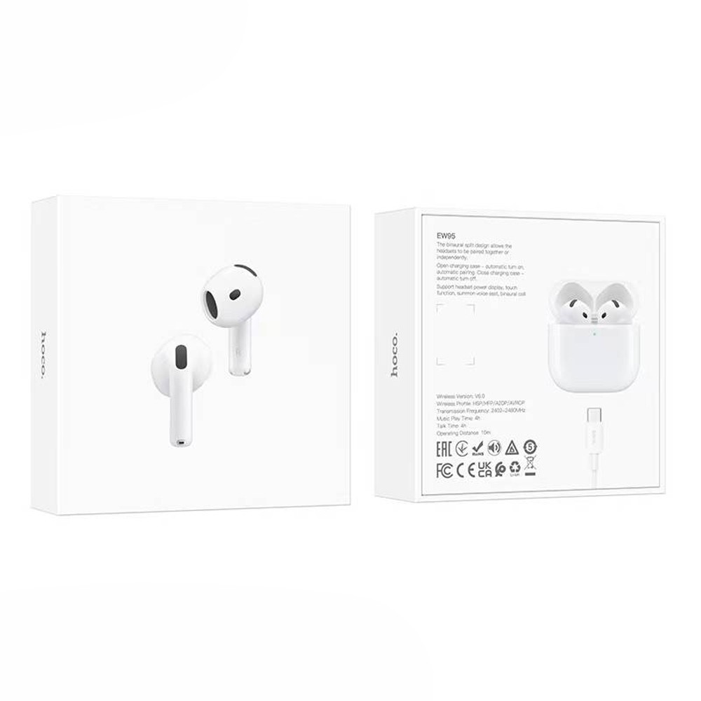 Навушники Bluetooth Hoco EW95 True wireless stereo headset White-0