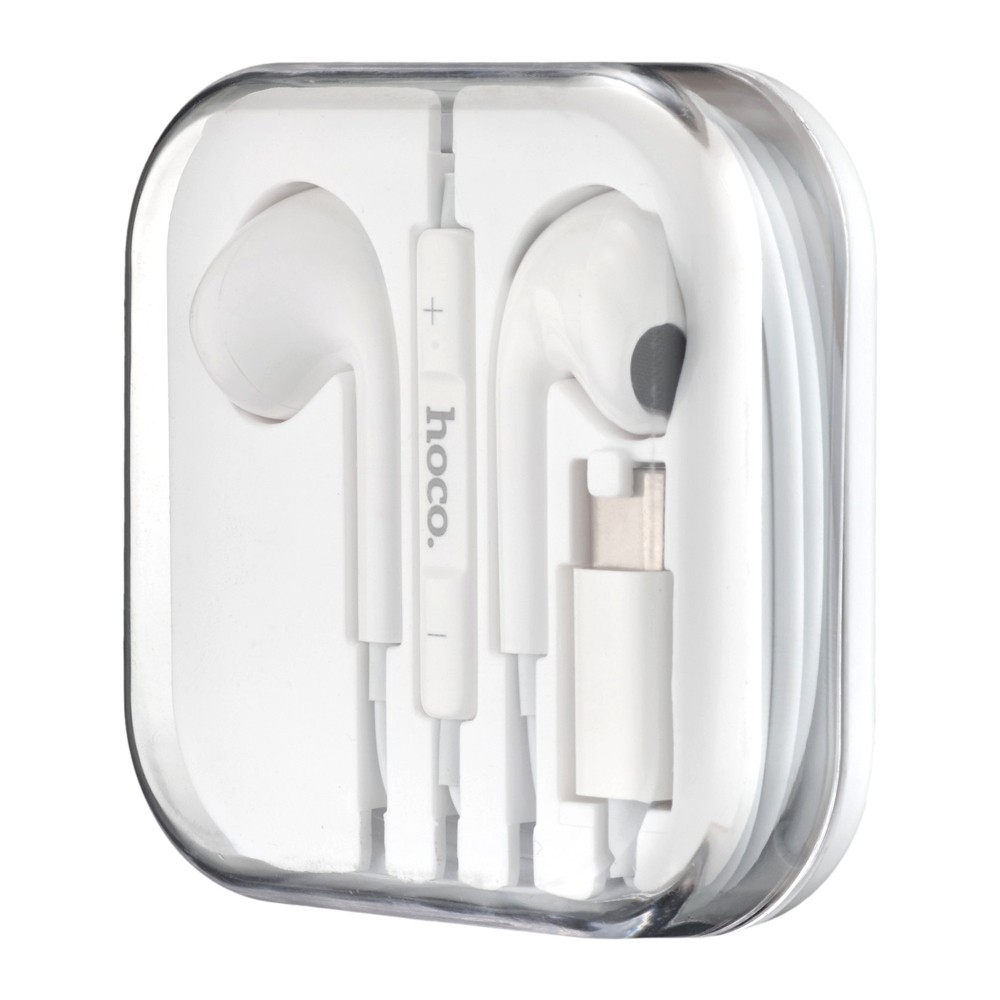 Навушники Hoco M101 Max Crystal grace Type-C wire-controled digital earphones with microphone White-1