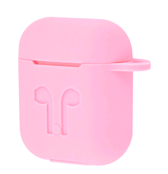 Чохол для AirPods Silicone Case Logo + карабін (Cotton candy)-0