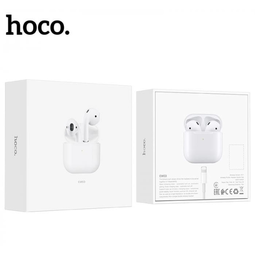Бездротові навушники Hoco EW03 Plus (Білий)-0