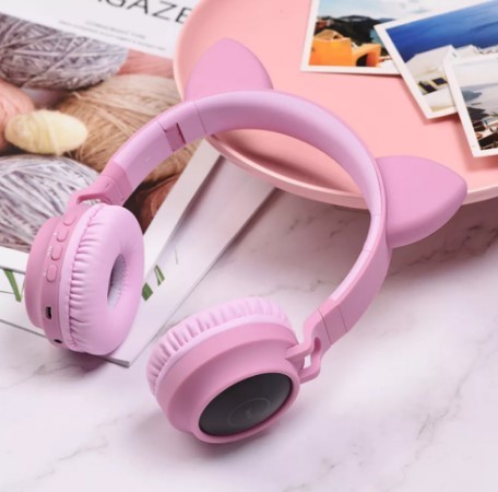Навушники Bluetooth Hoco W27 Cat Ear Wireless Headphones Pink-1