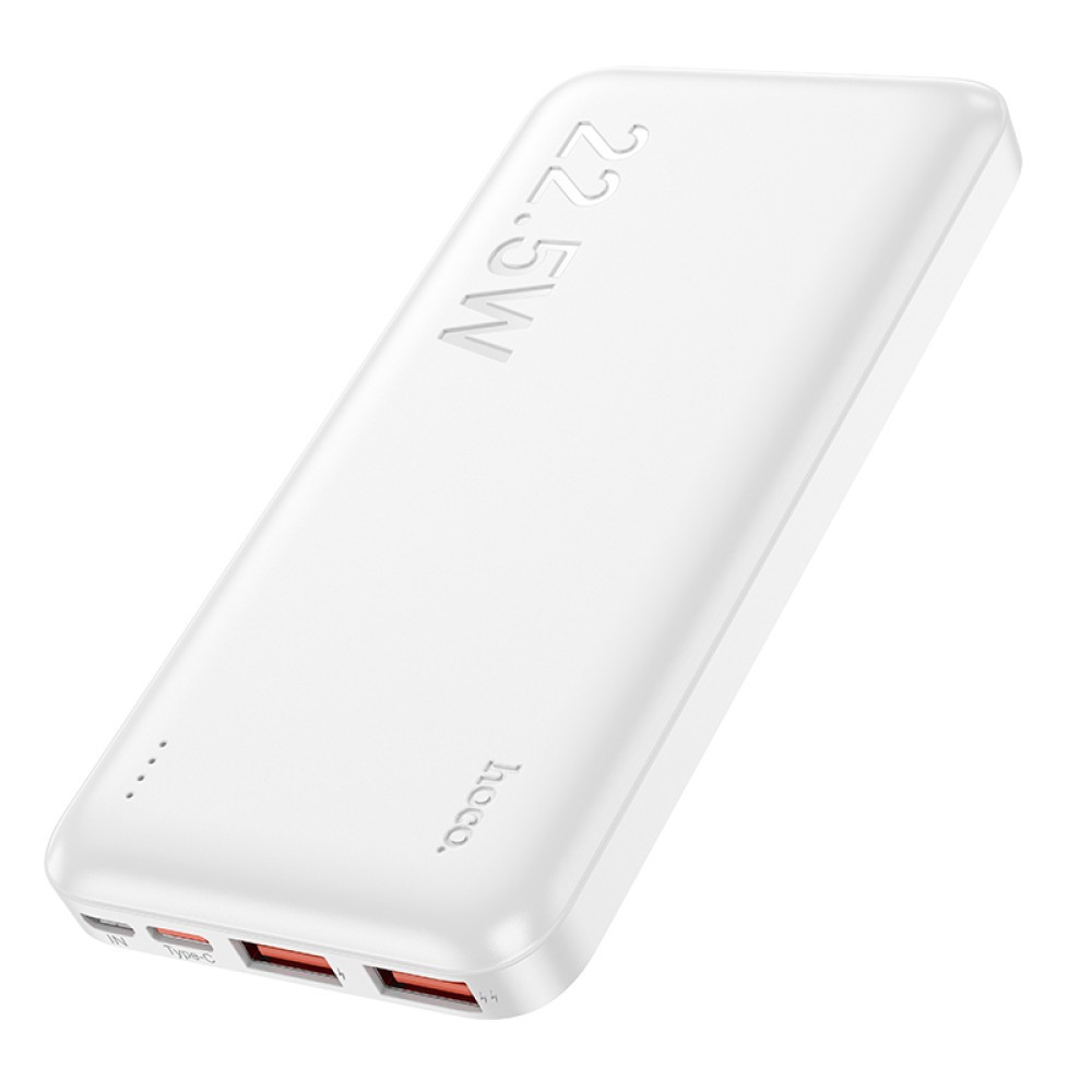 Power Bank Hoco J101 Astute 10000mAh PD20W+QC3.0 22.5W 2USB/Micro/Type-C (Білий)-1