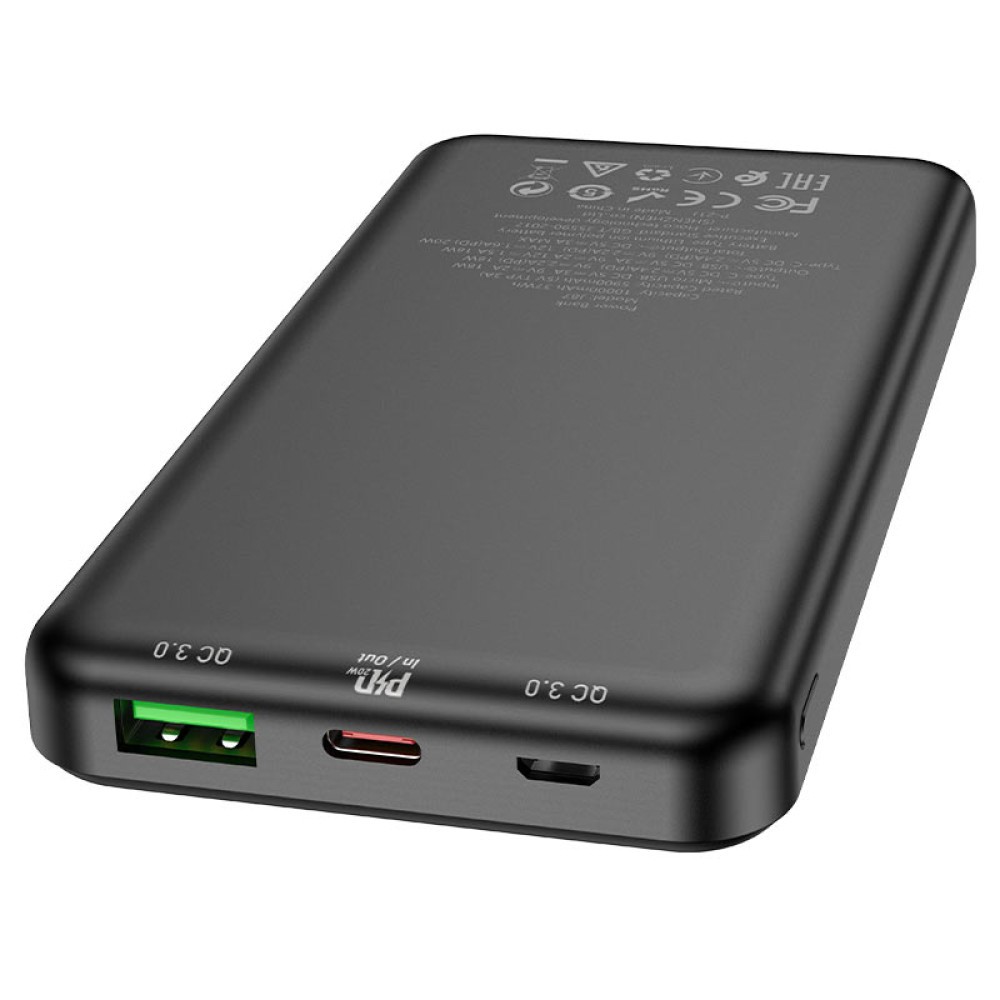 Power Bank Hoco J87 Tacker 10000mAh PD20W+QC3.0 (Чорний)-2